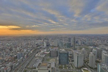 Yokohama Japonya cityscape alacakaranlık