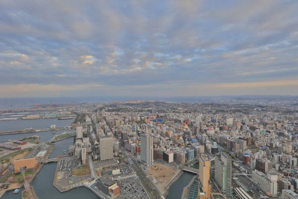 Yokohama Japonya cityscape alacakaranlık
