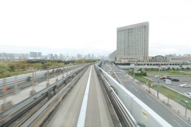 Monoray Tokyo şehir içinde hareket hareket bulanık