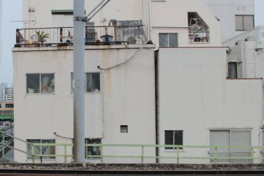 Tren tokyo Caddesi'nin manzaraya