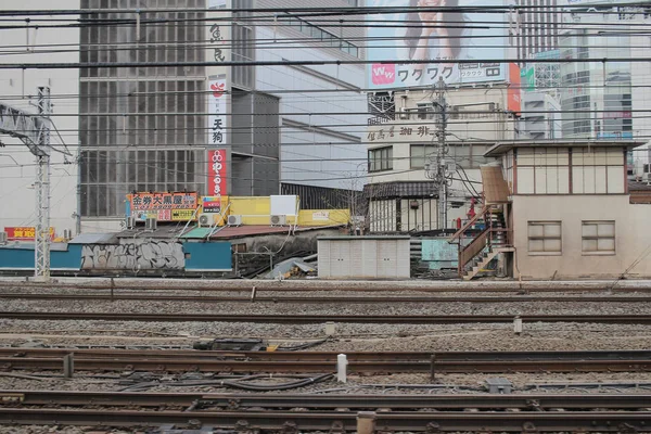 La vista en el tren de la calle tokyo — Foto de Stock