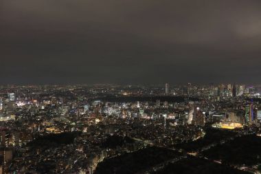 tokyo cityscape gece manzarası