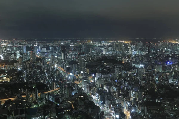 Nacht uitzicht van Tokio stadslandschap Stockfoto