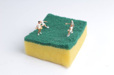 Küçük oyuncaklar oyun Tenis sünger üzerinde