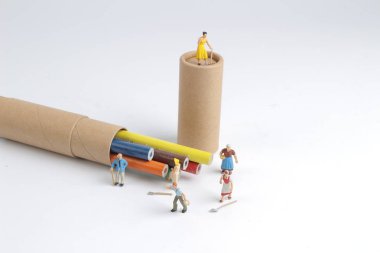 renk kalem Min çiftçi insanlarla