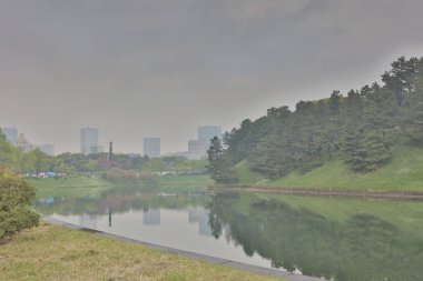 Tokyo Edo kale ve iş bölgesinin sahne