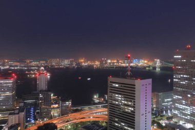 Tokyo Tower Tokyo Cityscape görünümüyle yanar 