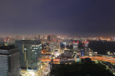 Tokyo Tower Tokyo Cityscape görünümüyle yanar 