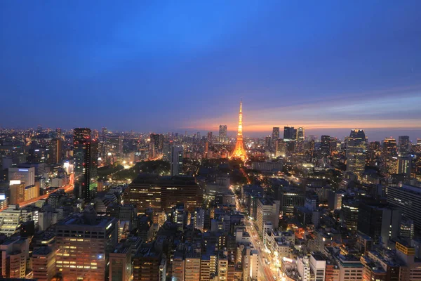 Dünya Ticaret Merkezi'nden görüldüğü gibi Güney Tokyo siluetinin