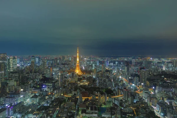 Büyükşehir manzarası ile görüldüğü gibi Tokyo tower 