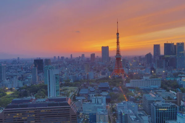 Dünya Ticaret Merkezi'nden görüldüğü gibi Güney Tokyo siluetinin