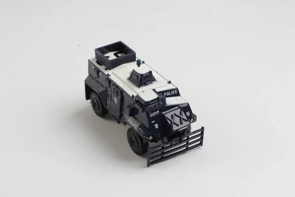 Het speelgoed van hk politie pantserwagen — Stockfoto