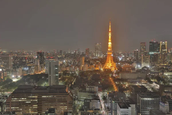 Paisaje urbano de Tokio con Torre de Tokio —  Fotos de Stock