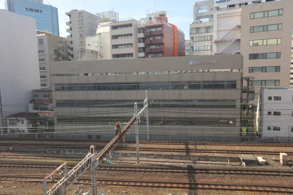 Utsikt över Tokyobukten på Tokyo Monorail line — Stockfoto