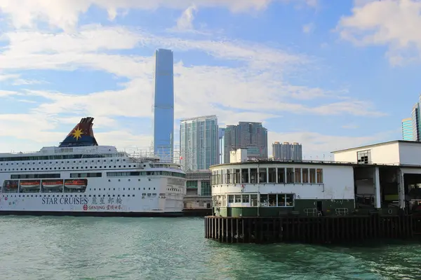 Puerto de Hong Kong a la hora del día 2017 — Foto de Stock