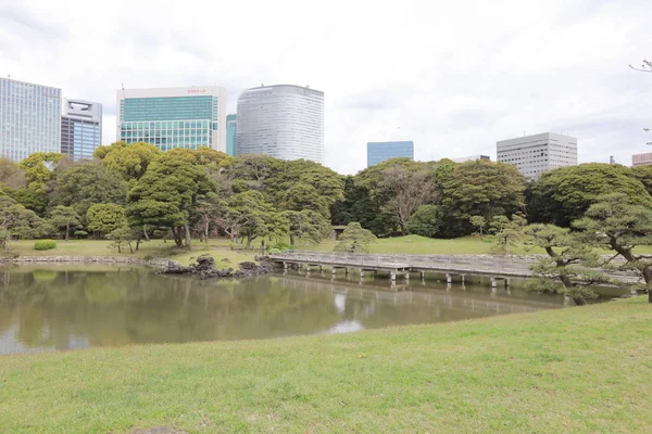 Hamarikyu gärten in tokyo, japan — Stockfoto