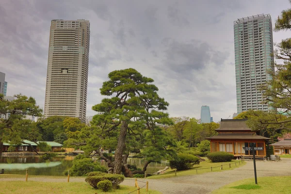 Hamarikyu gärten in tokyo, japan — Stockfoto