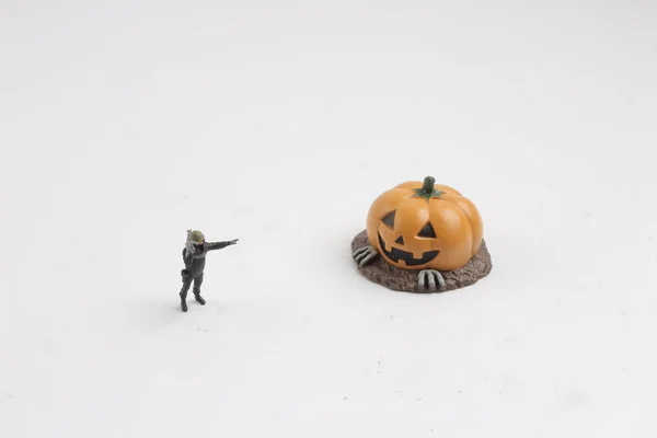 Tiny police face on the Monster at halooween — Stock Photo, Image