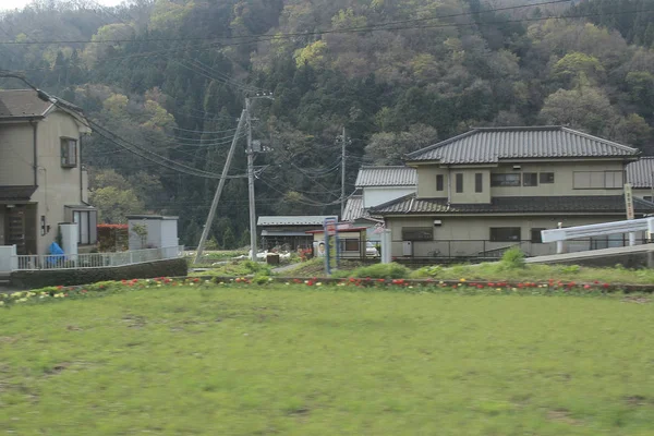 Land-Seitenansicht bei yamanashi japan — Stockfoto