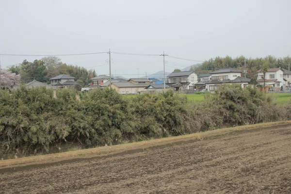 View of countryside by train — Stock Photo, Image