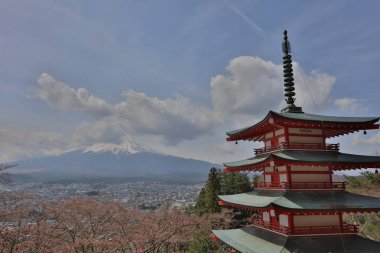 Sengen tapınak alandır Fuji Dağı'nın bakış ben