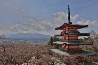 Sengen tapınak alandır Fuji Dağı'nın bakış ben