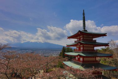 Sengen tapınak alandır Fuji Dağı'nın bakış ben