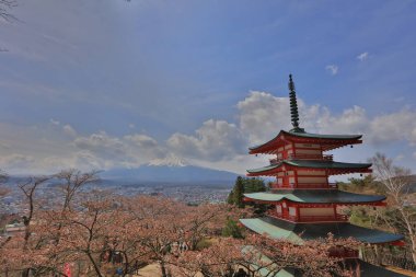 Sengen tapınak alandır Fuji Dağı'nın bakış ben