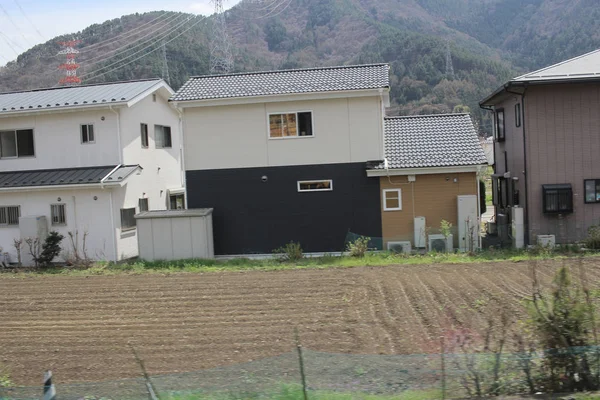 Nézd meg a vonat a Yamanashi táj — Stock Fotó