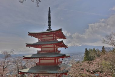 Sengen tapınak alandır Fuji Dağı'nın bakış ben