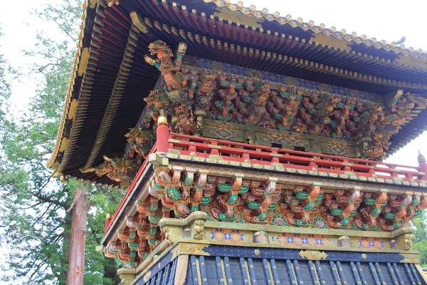 Padiglione di un tempio nel sito di eredità di mondo, Nikko, Giappone — Foto Stock