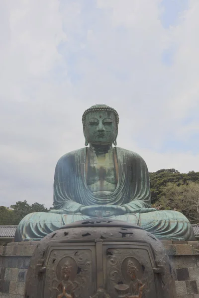 Velký Buddha bronzová socha — Stock fotografie