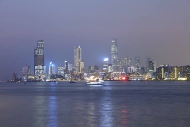 Kwoloon sihirli saat zamanında mükemmel cityscape