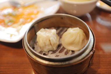 Dim Sun geleneksel Çin yemeği 