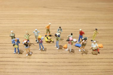 Grup Mini seyahat rakamlar Bagaj ile