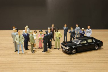 küçük iş ve oyuncak araba ile Toplantı