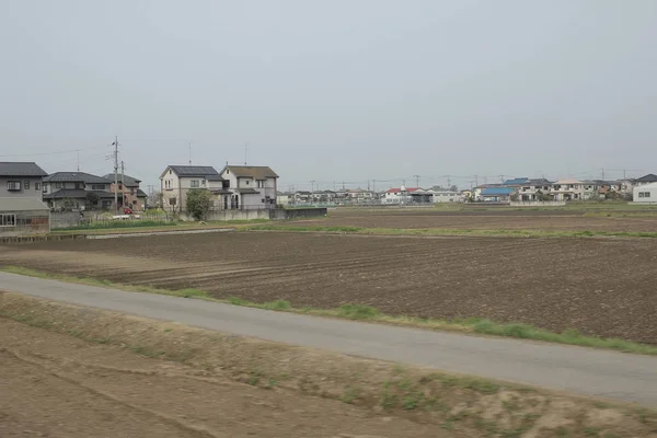 電車で田舎のビュー — ストック写真