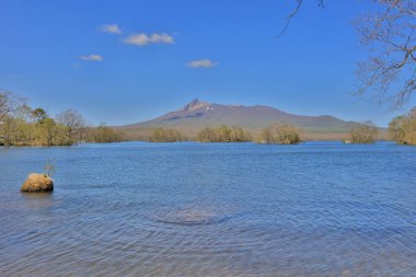 Japonya pastoral gölde. Lake Onuma, Hakodate, Hokkaido