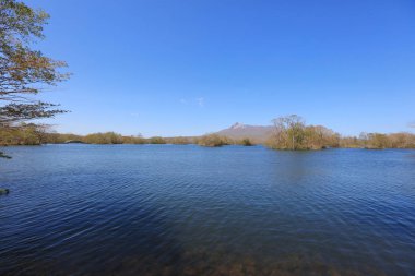 Japonya pastoral gölde. Lake Onuma, Hakodate, Hokkaido
