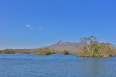 Japonya pastoral gölde. Lake Onuma, Hakodate, Hokkaido