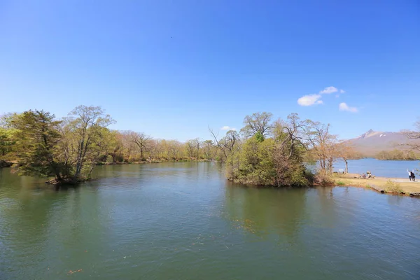 Japonya pastoral gölde. Lake Onuma, Hakodate, Hokkaido