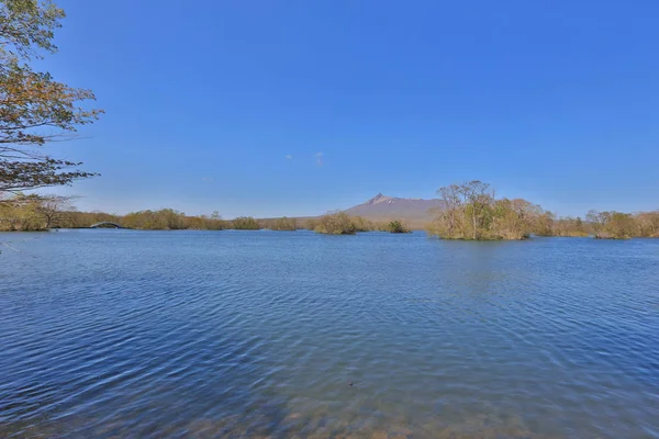 Japonya pastoral gölde. Lake Onuma, Hakodate, Hokkaido, Japonya