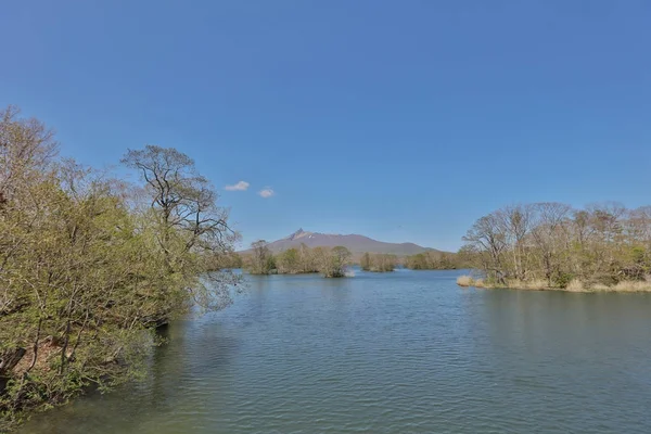 Japonya pastoral gölde. Lake Onuma, Hakodate, Hokkaido