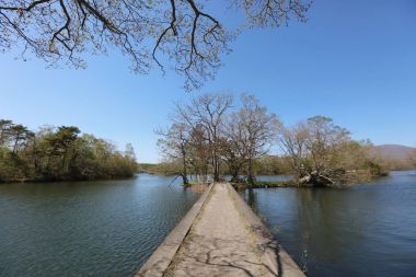 Japonya pastoral gölde. Lake Onuma, Hakodate, Hokkaido