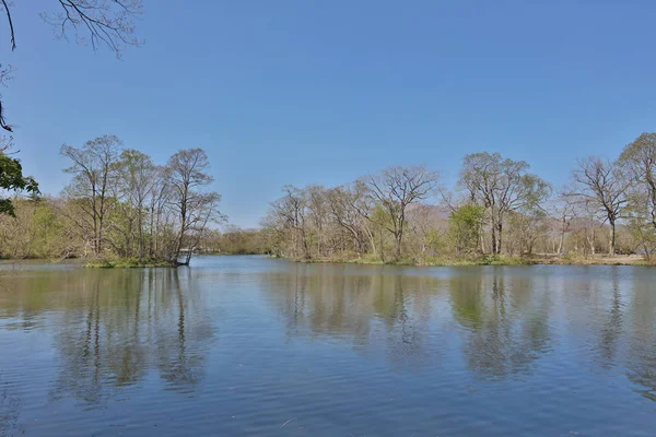 Japonya pastoral gölde. Lake Onuma, Hakodate, Hokkaido