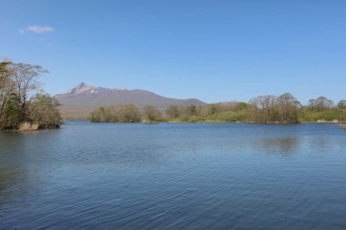 Japonya pastoral gölde. Lake Onuma, Hakodate, Hokkaido, Japonya