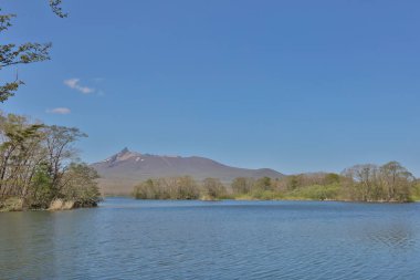 Japonya pastoral gölde. Lake Onuma, Hakodate, Hokkaido