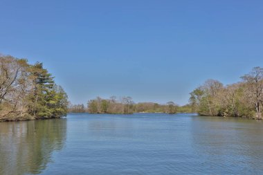 Japonya pastoral gölde. Lake Onuma, Hakodate, Hokkaido