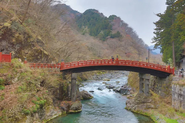 Nikko, Japonya'da Shinkyo Köprüsü'nün uzun pozlama — Stok fotoğraf