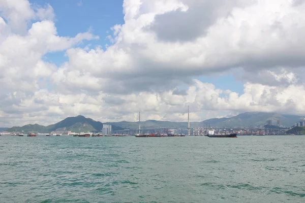 El día Vista de Belcher Bay, hk — Foto de Stock